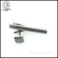 Silver Cufflink and tie clip gift set